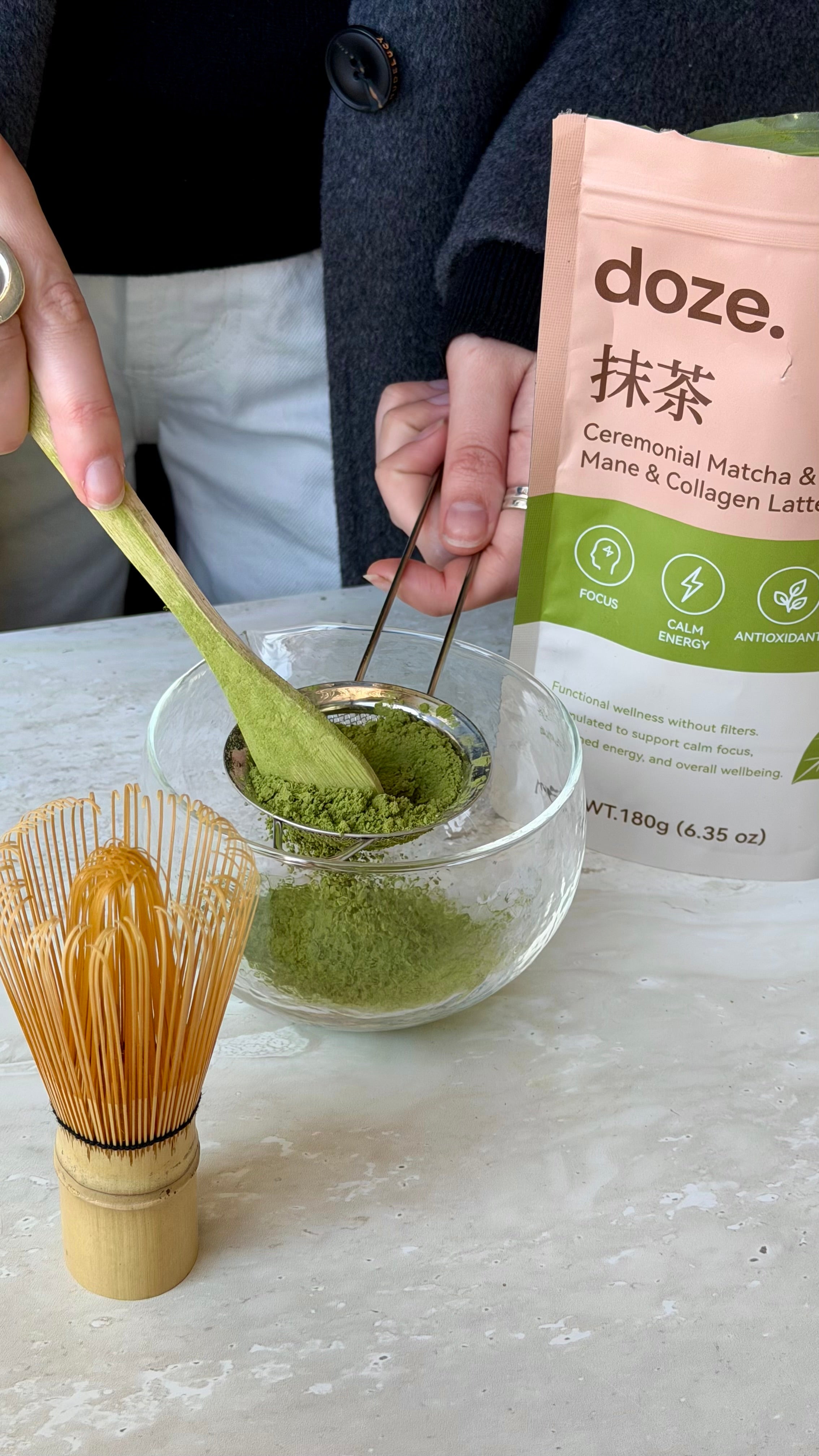 doze. Lion's Mane matcha latte pouch, image 1